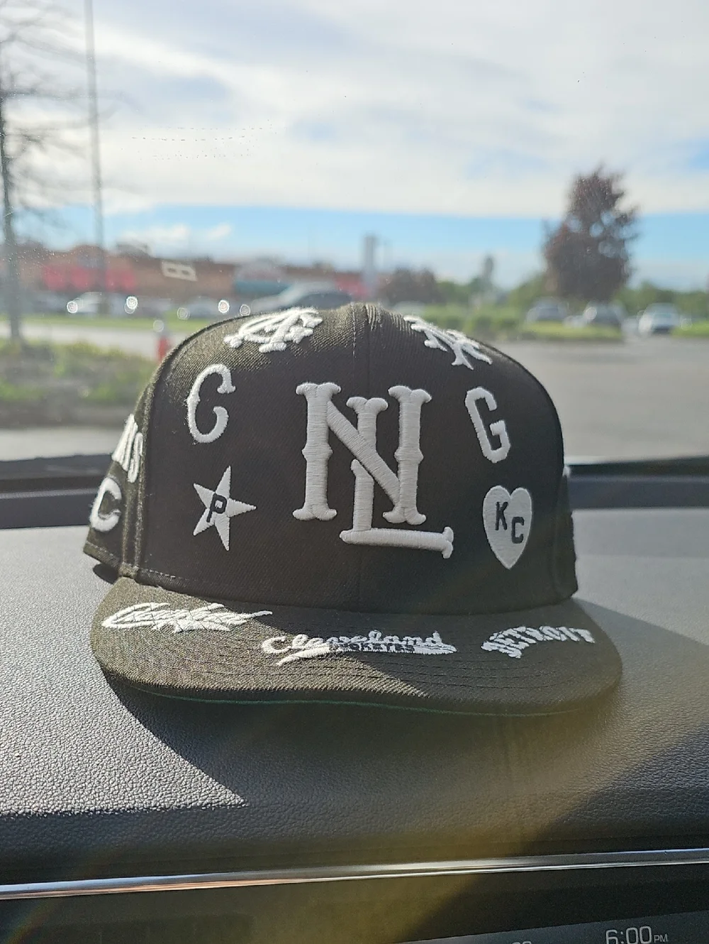 Ebbets Field Flannels Negro League All Over Logo Fitted Hat 7 1/4 New